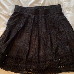 Black Laced Mini-Skirt
